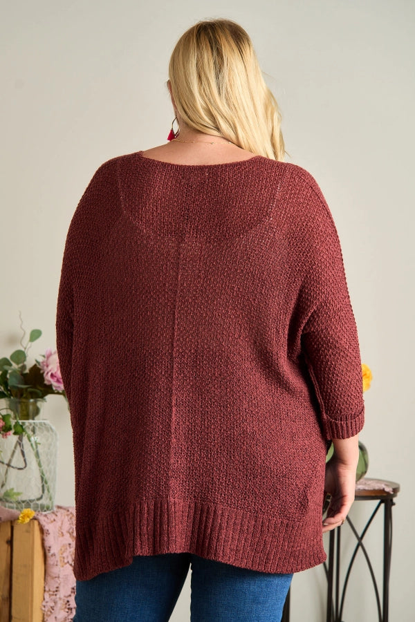 Mia Loose Fit Knitted Sweater- Plus Size - Multiple Colors