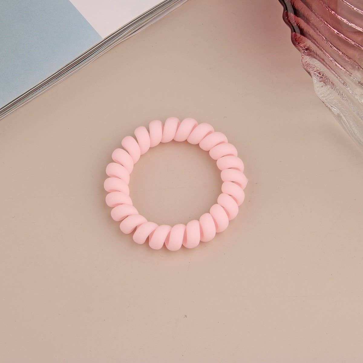 Frosted Phone Cord Hair Ties - Multiple Colors