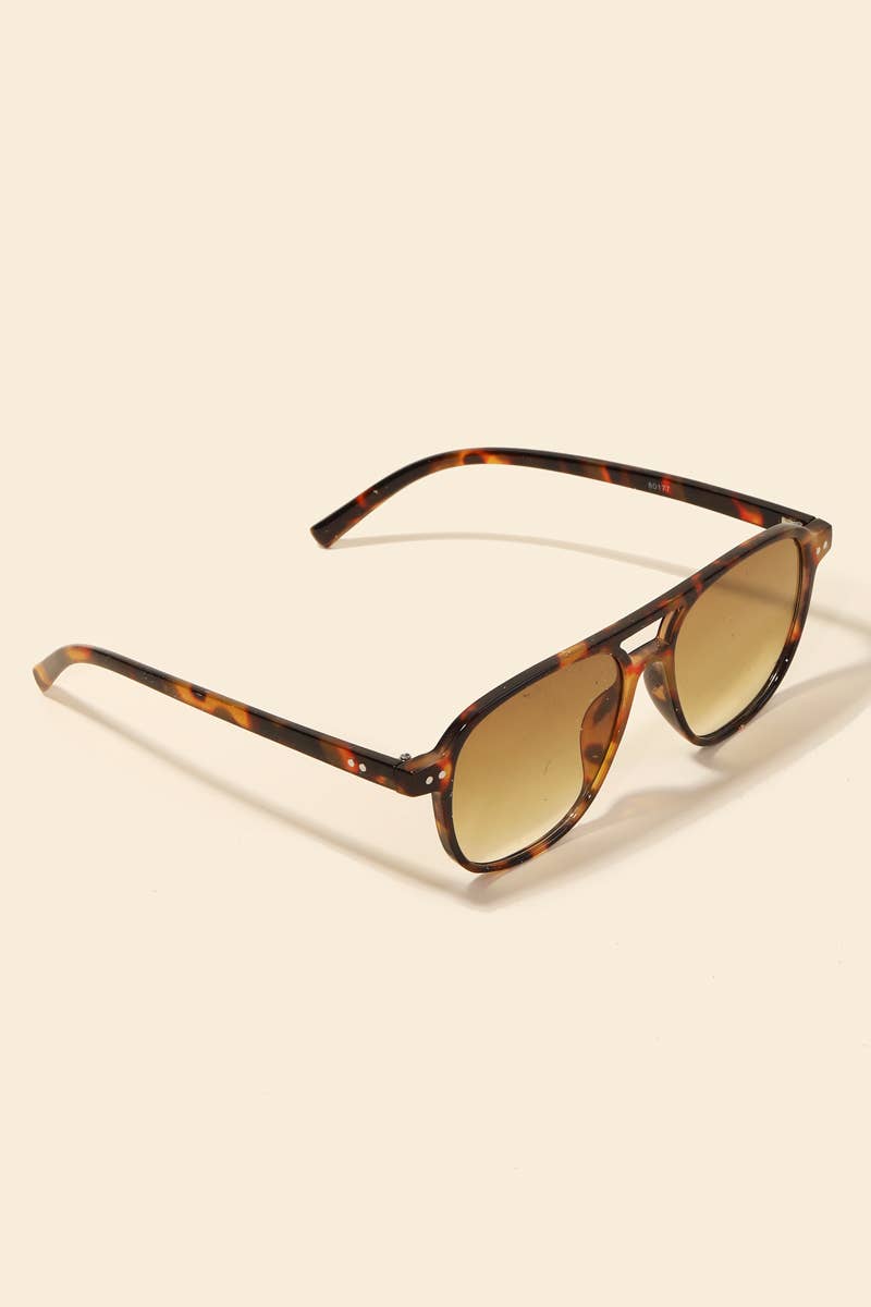 Resin Aviator Frame Sunglasses