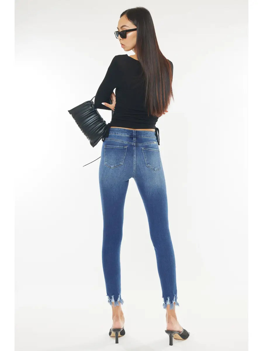 Jamie High Rise Frayed Hem Kancan Jeans