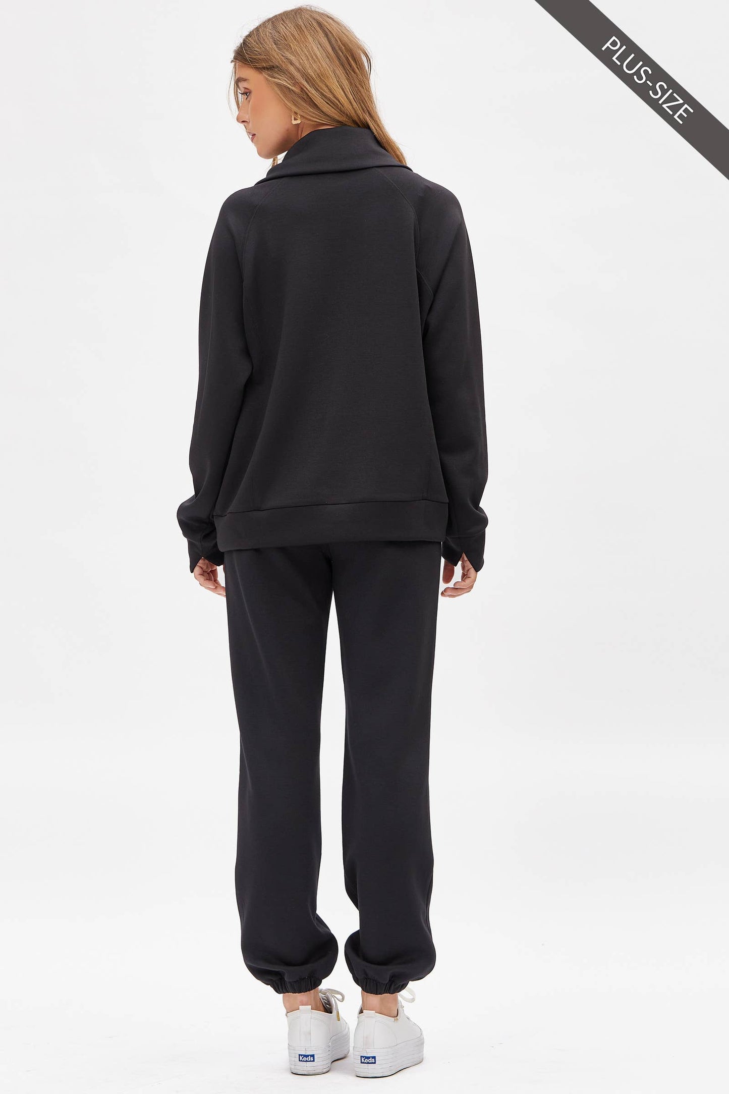 Curvy Quarter Zip Pullover + Jogger Set