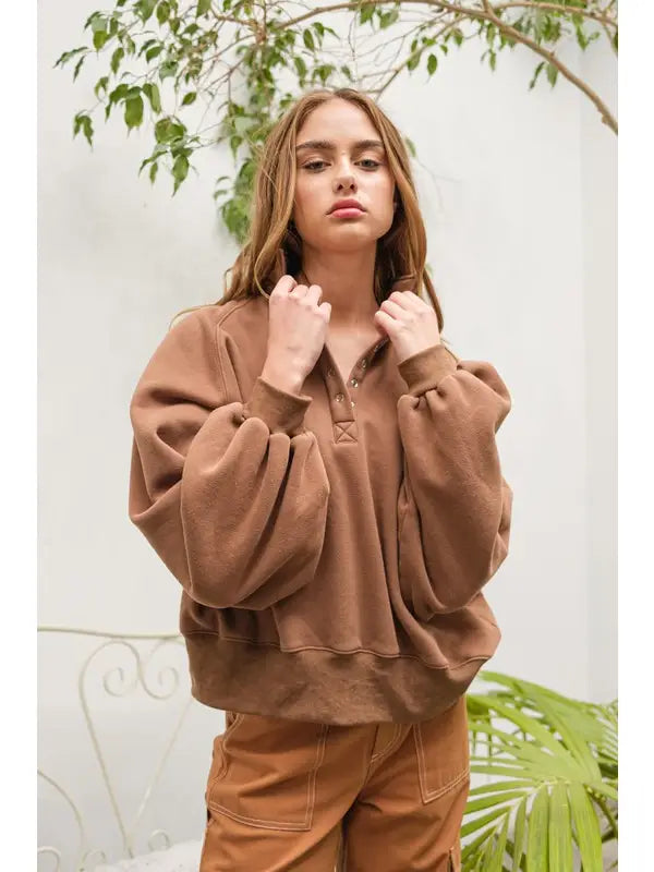 Snap Button Pullover -Restock & New Color