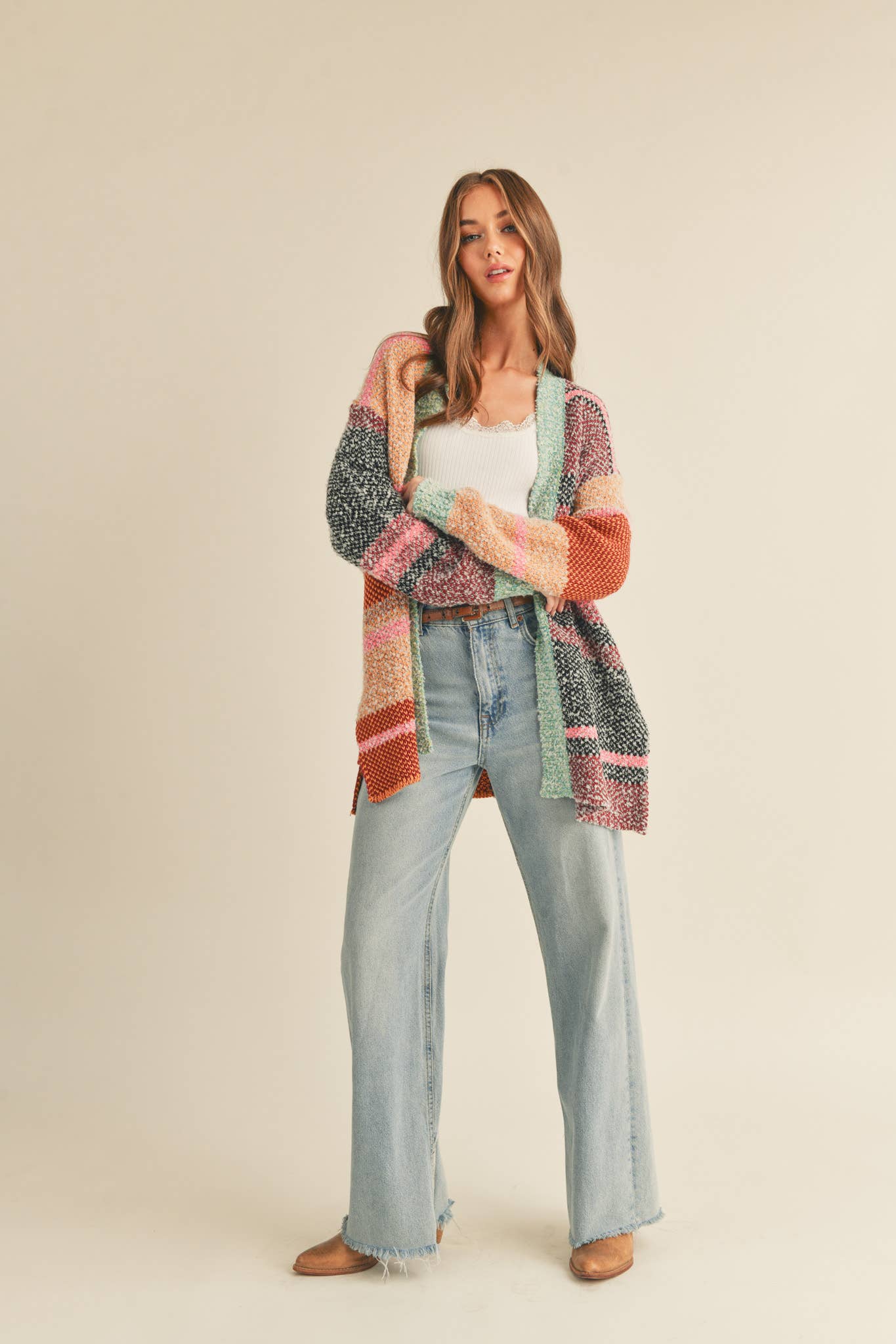 Conley Oversized Color Block Cardigan