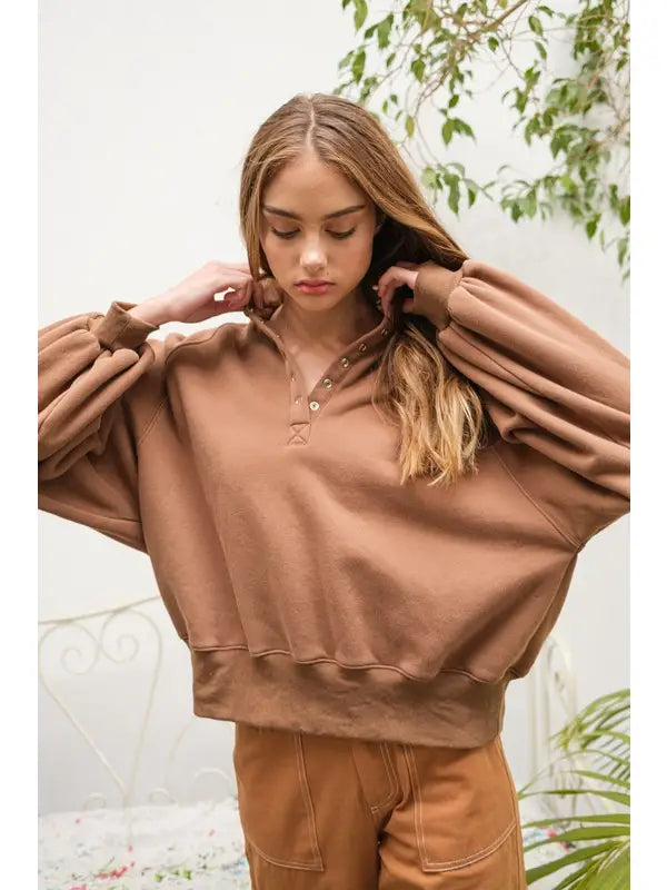 Snap Button Pullover -Restock & New Color