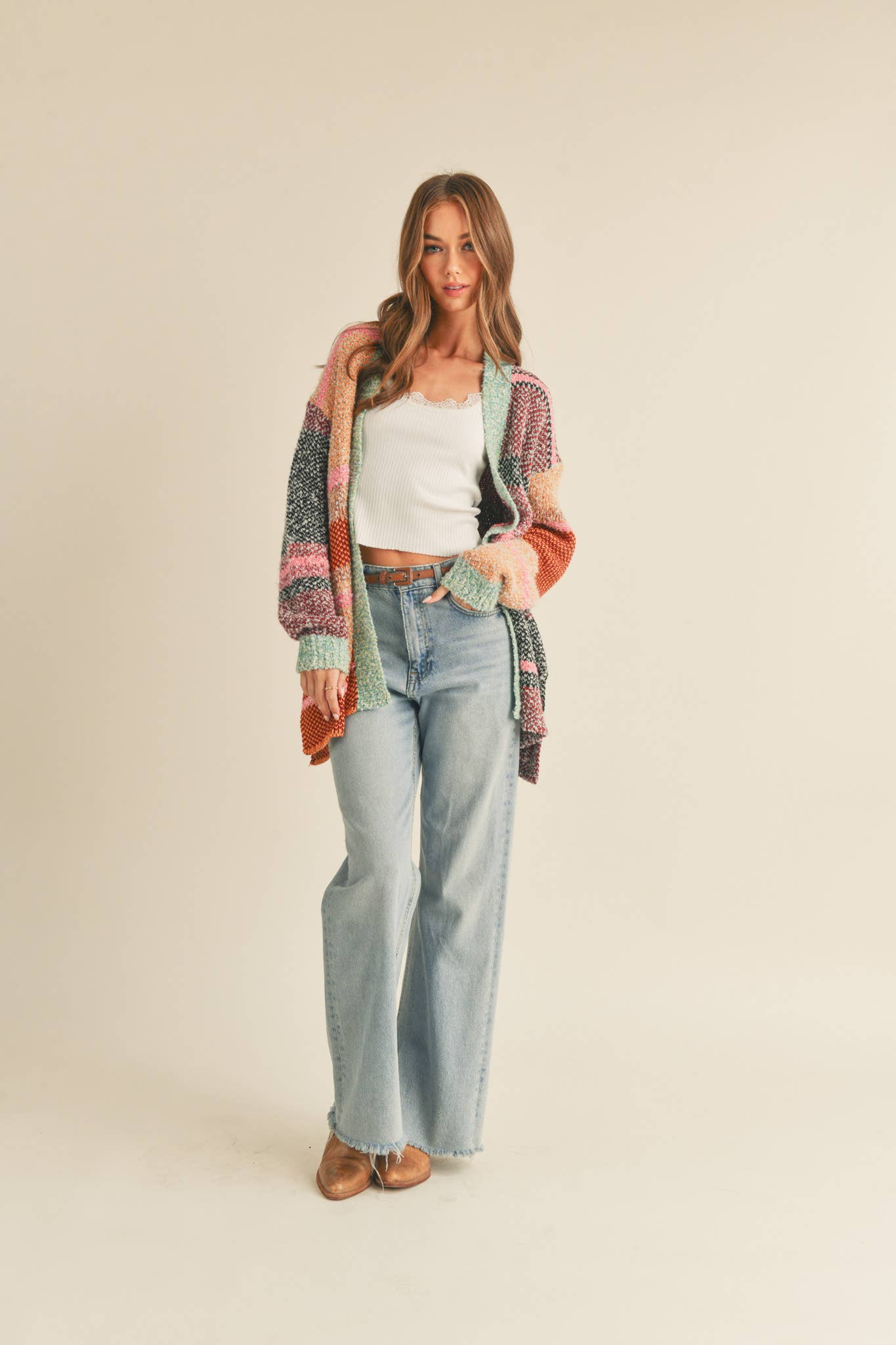 Conley Oversized Color Block Cardigan