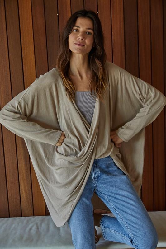 Twist Front Tunic- Multiple Colors