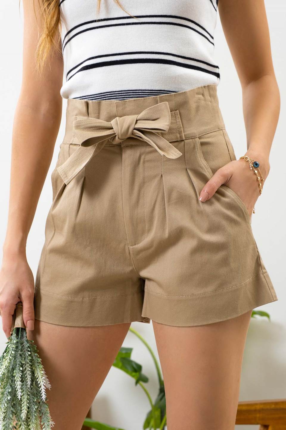 Tessa Front Tie Shorts - Multiple Colors