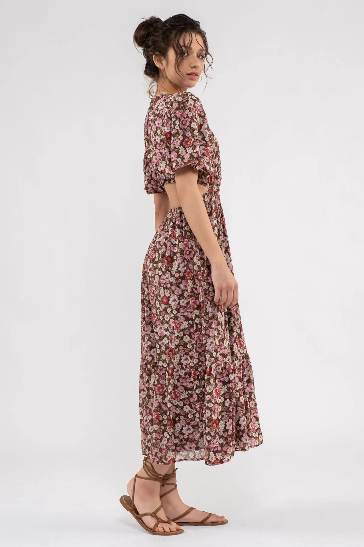 Open Back Floral Dress