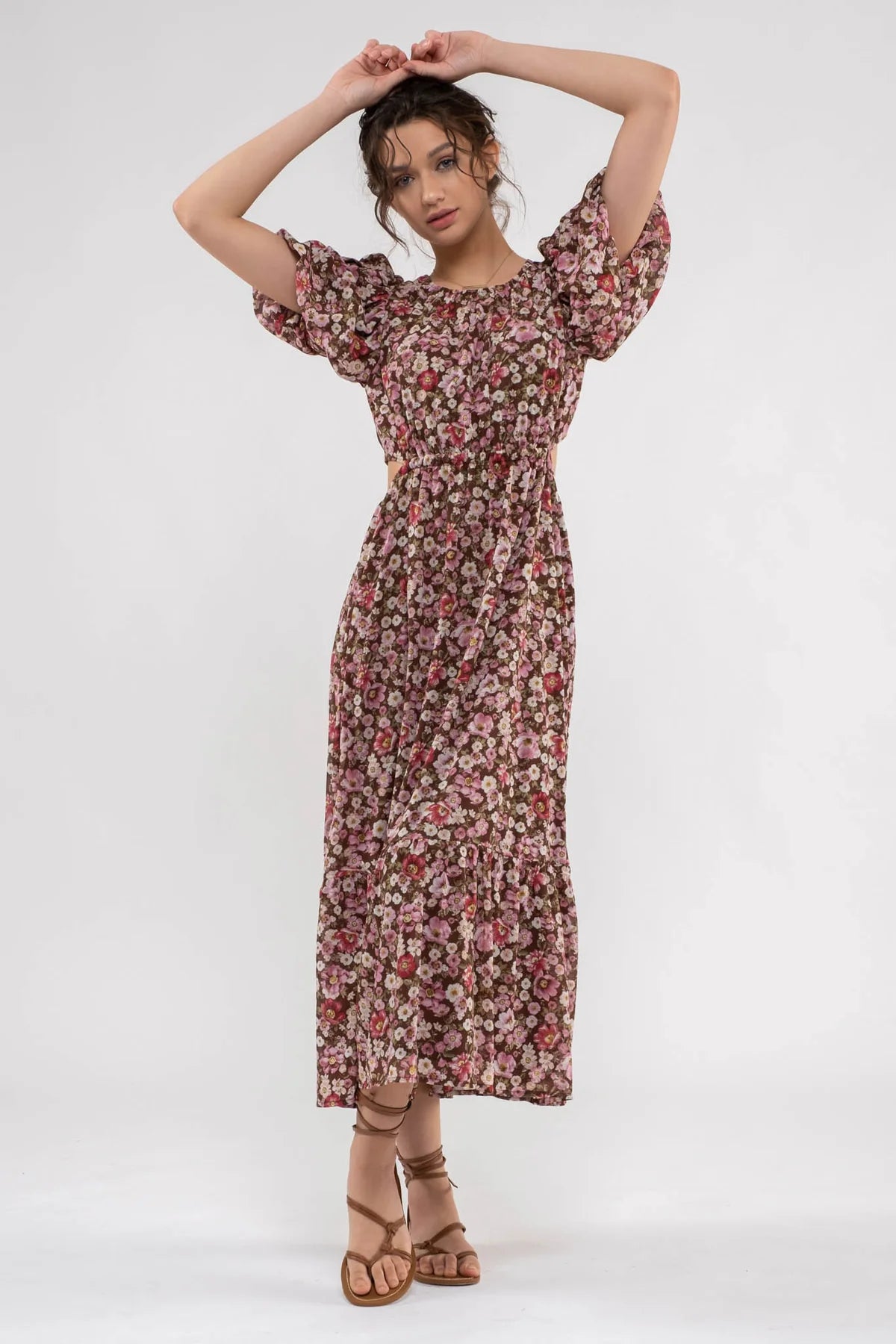 Open Back Floral Dress
