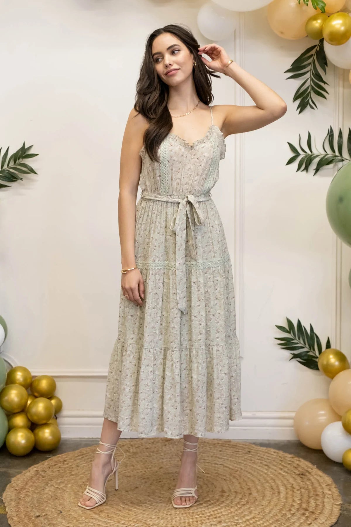 Cottage Chic Sage Dress