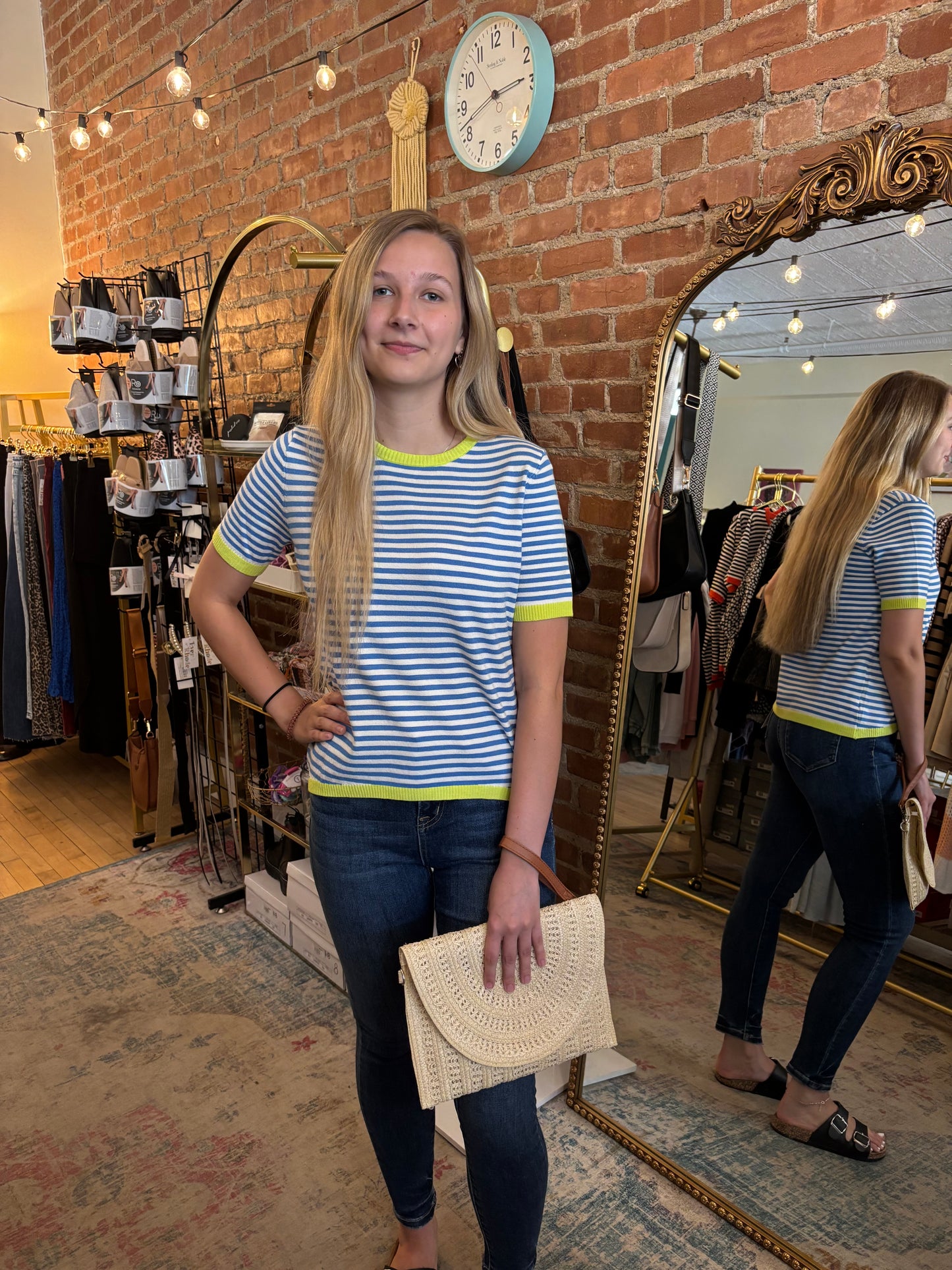 Andi Contrast Striped Top - New Color