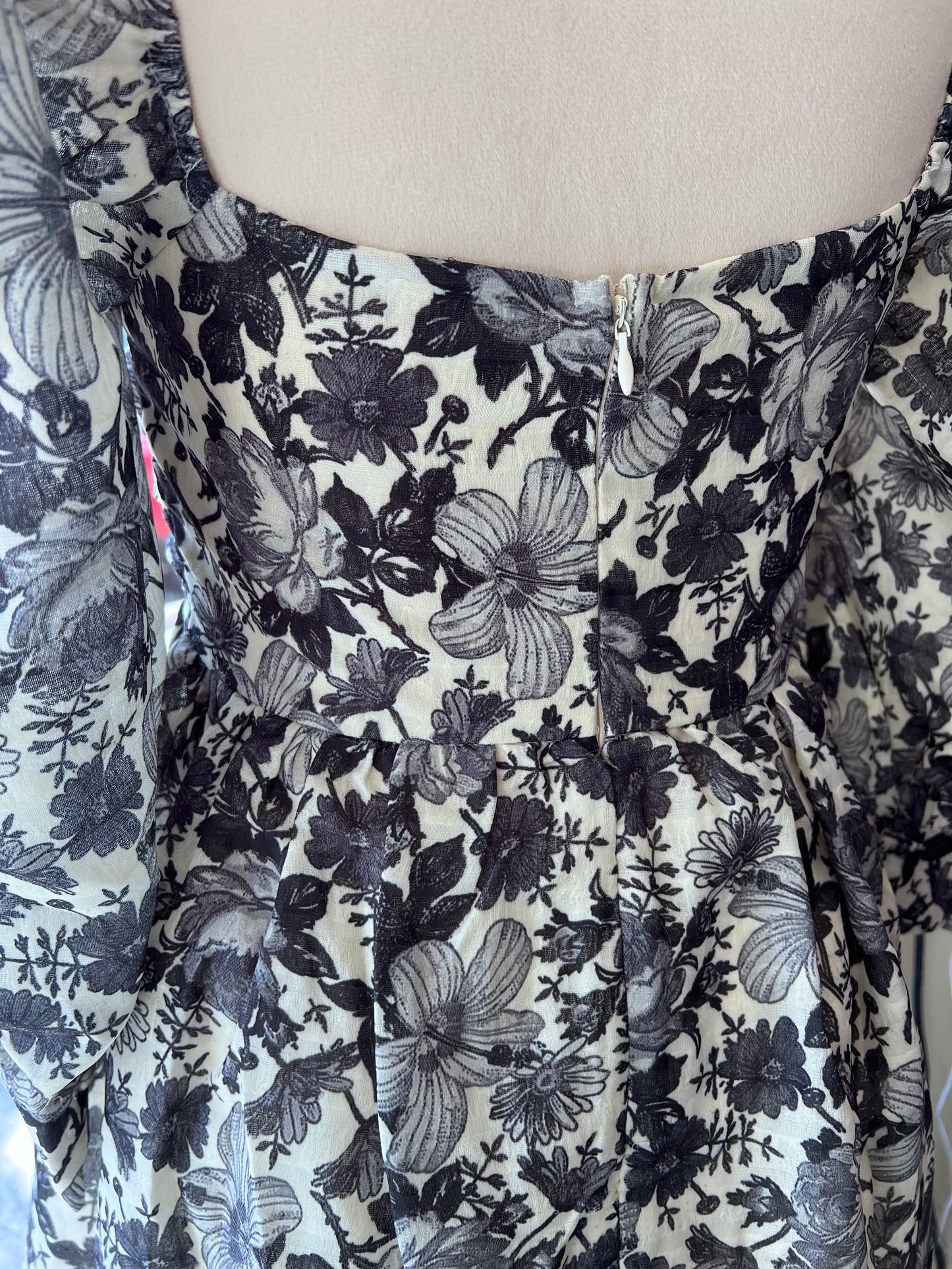 Adeline Floral Print Babydoll Dress