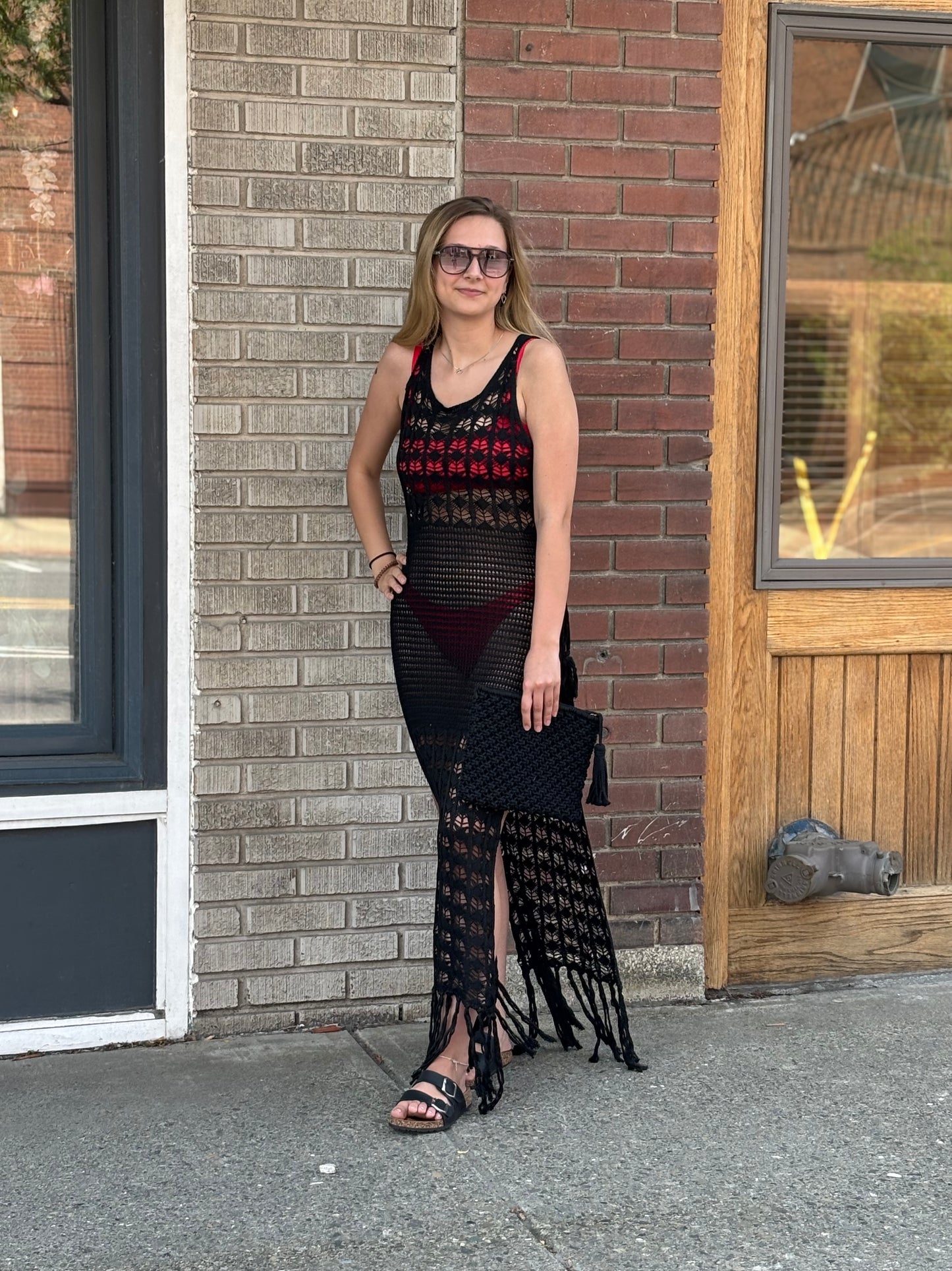 Tassel Knitted Beach Coverup