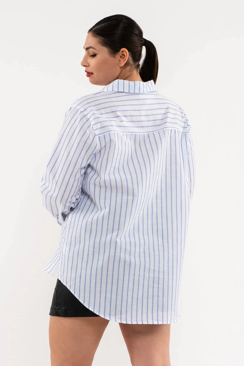 Plus Size Savanna Striped Button Down