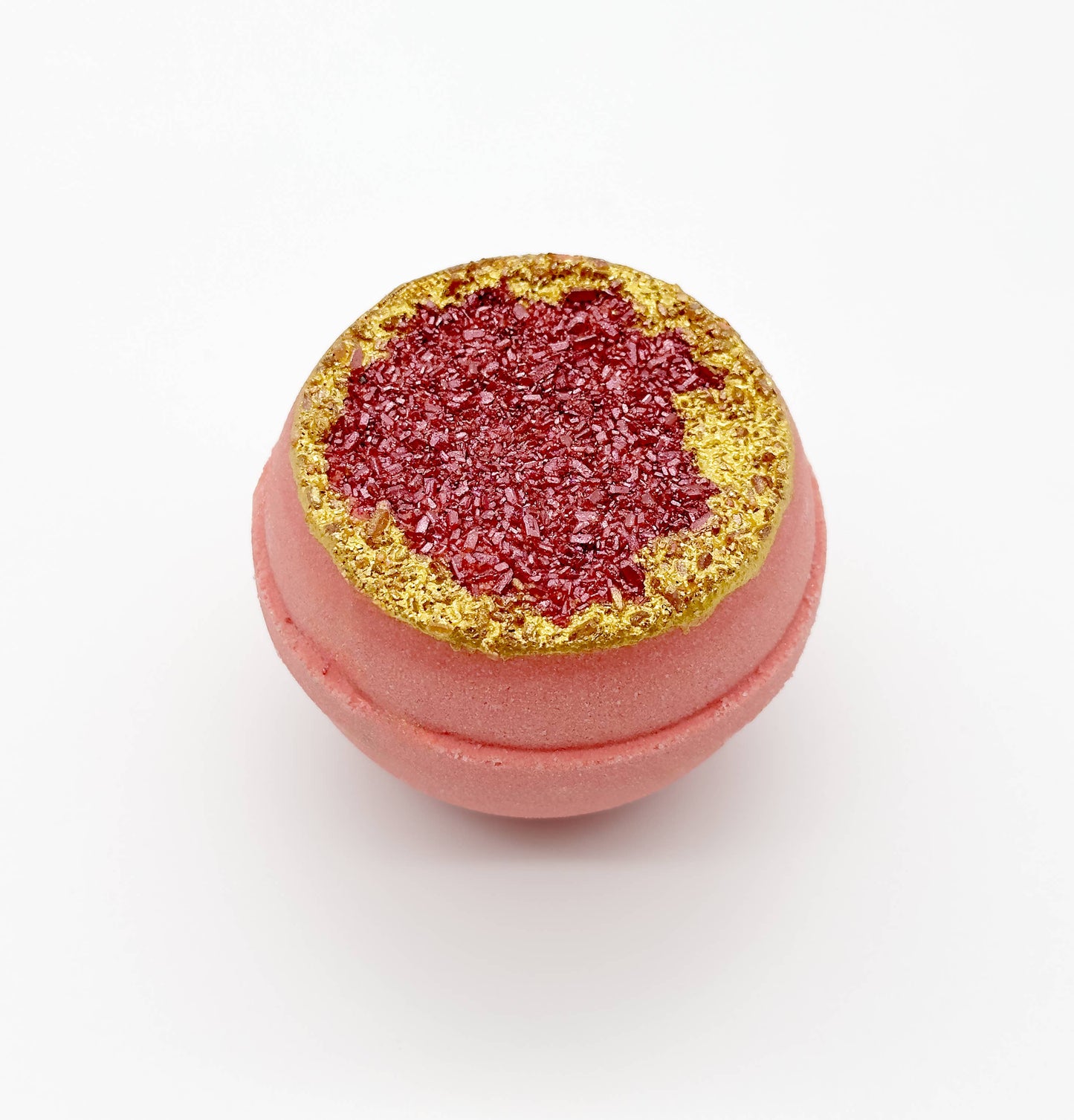 🍂Crystal Geode Bath Bomb -Ruby, Red + Gold