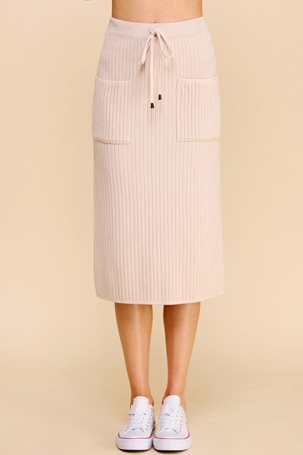 Giselle Ribbed Midi Skirt - Multiple Colors