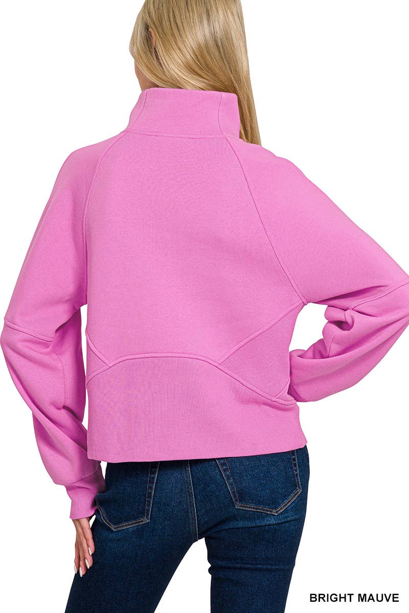 Half Zip Cropped Pullover