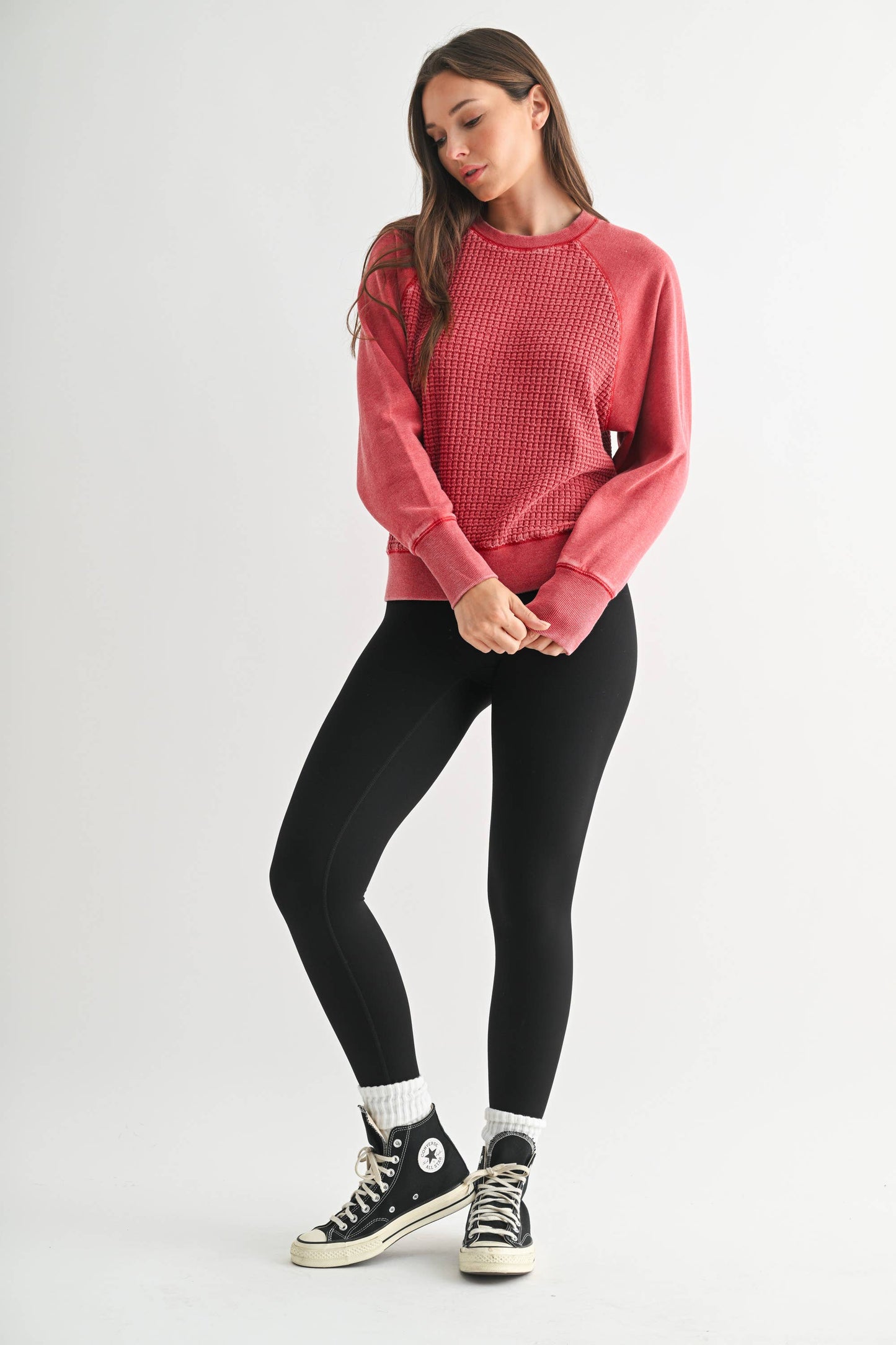 Luna Waffle Knit Pullover