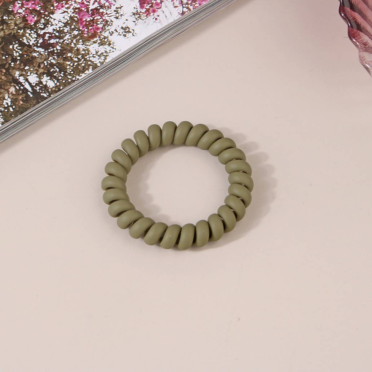 Frosted Phone Cord Hair Ties - Multiple Colors