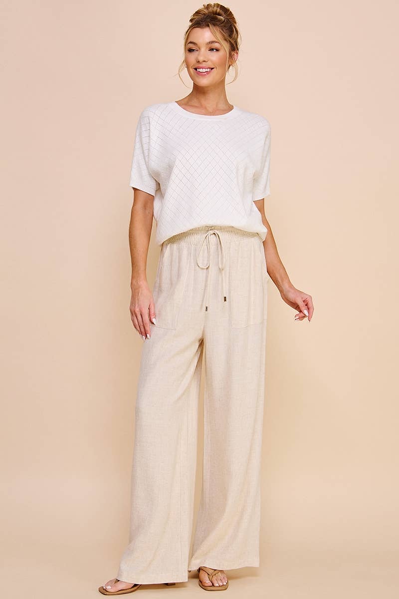 Sailor Soft Linen Wide Leg Pants