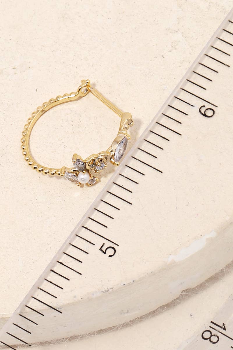 Rhinestone Mini Huggie Earrings