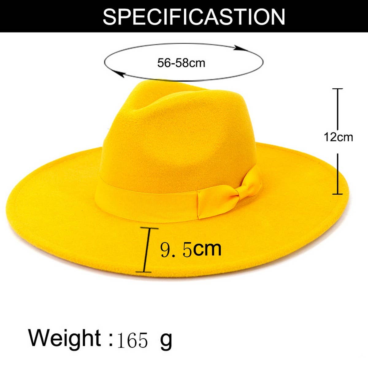 Felt Fedora with Bow Accent - Multiple Colors