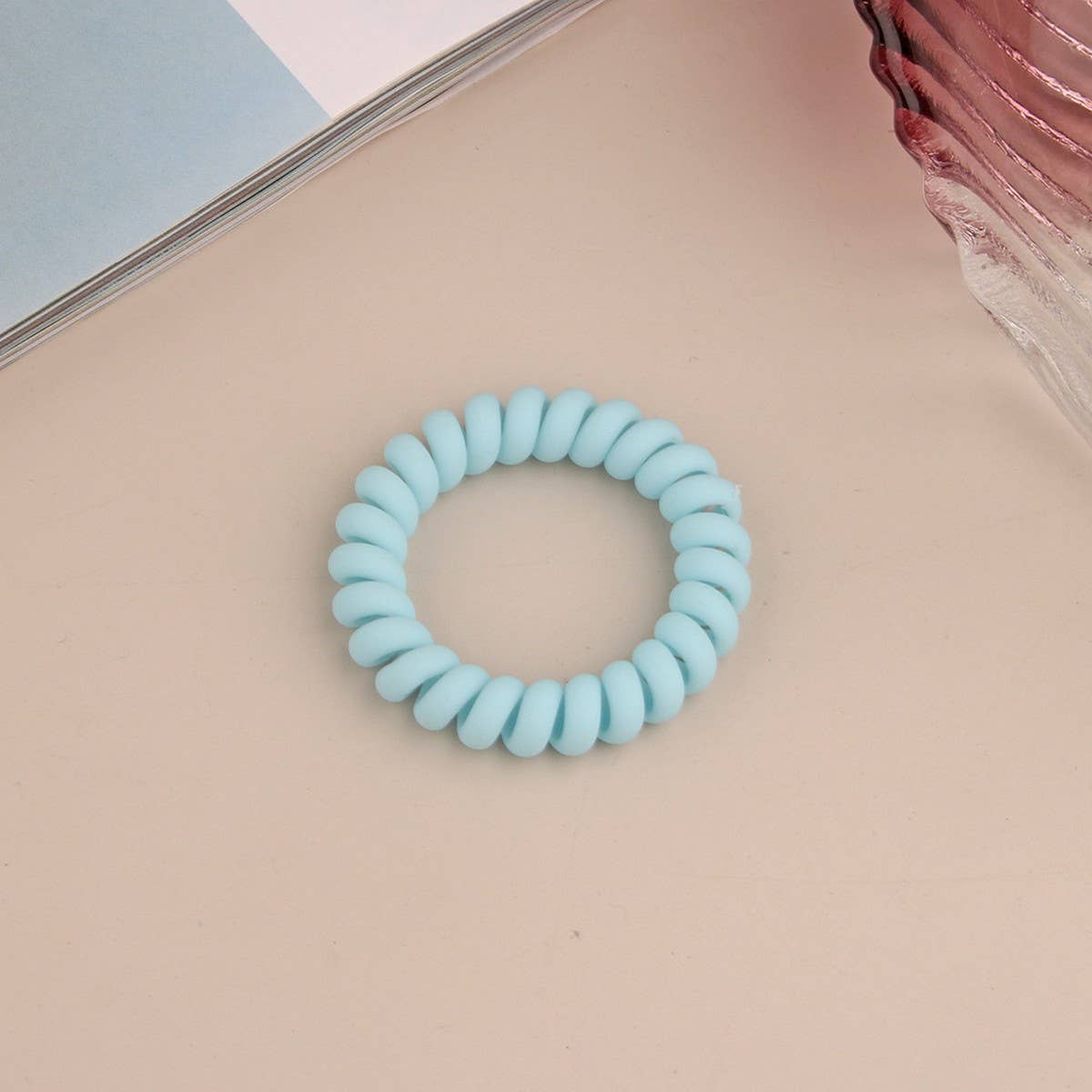 Frosted Phone Cord Hair Ties - Multiple Colors