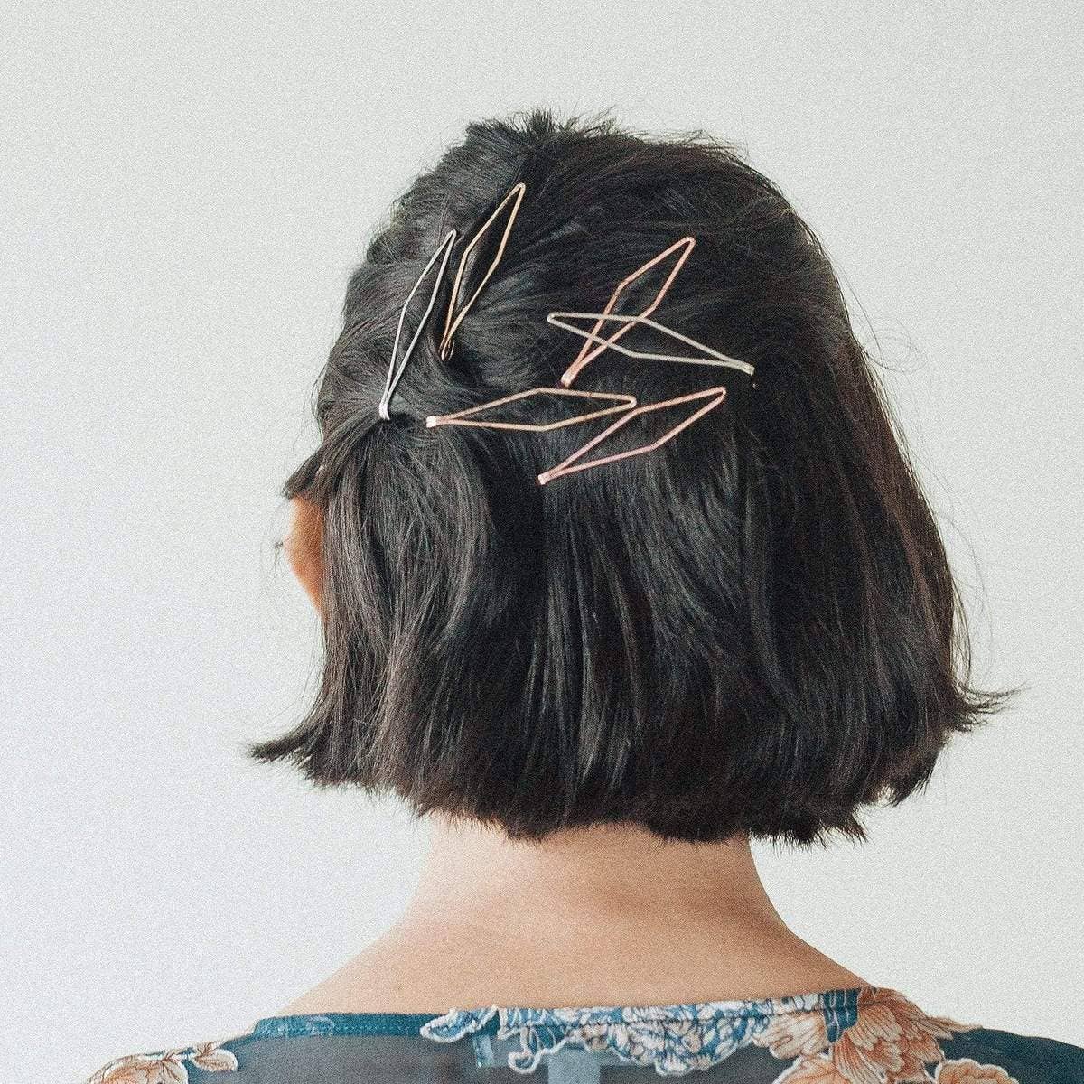 Long Diamond Metal Bobby Pins