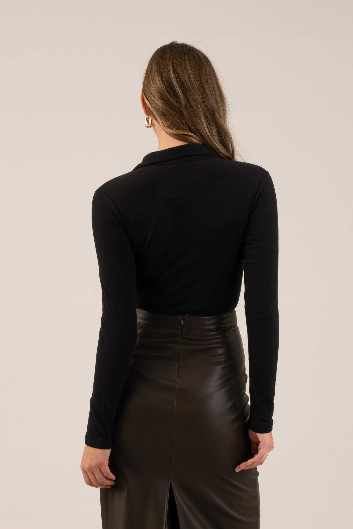 Collared Long Sleeve Bodysuit