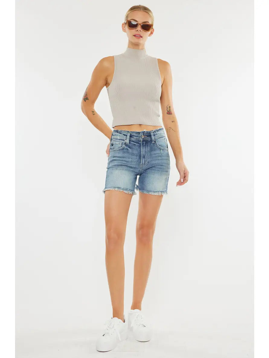 Mattie High Rise Denim KanCan Shorts