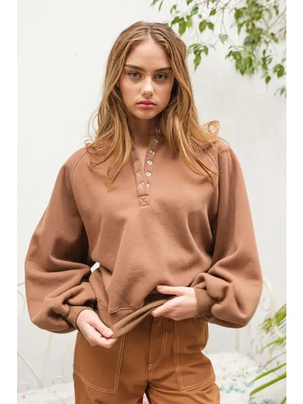 Snap Button Pullover -Restock & New Color