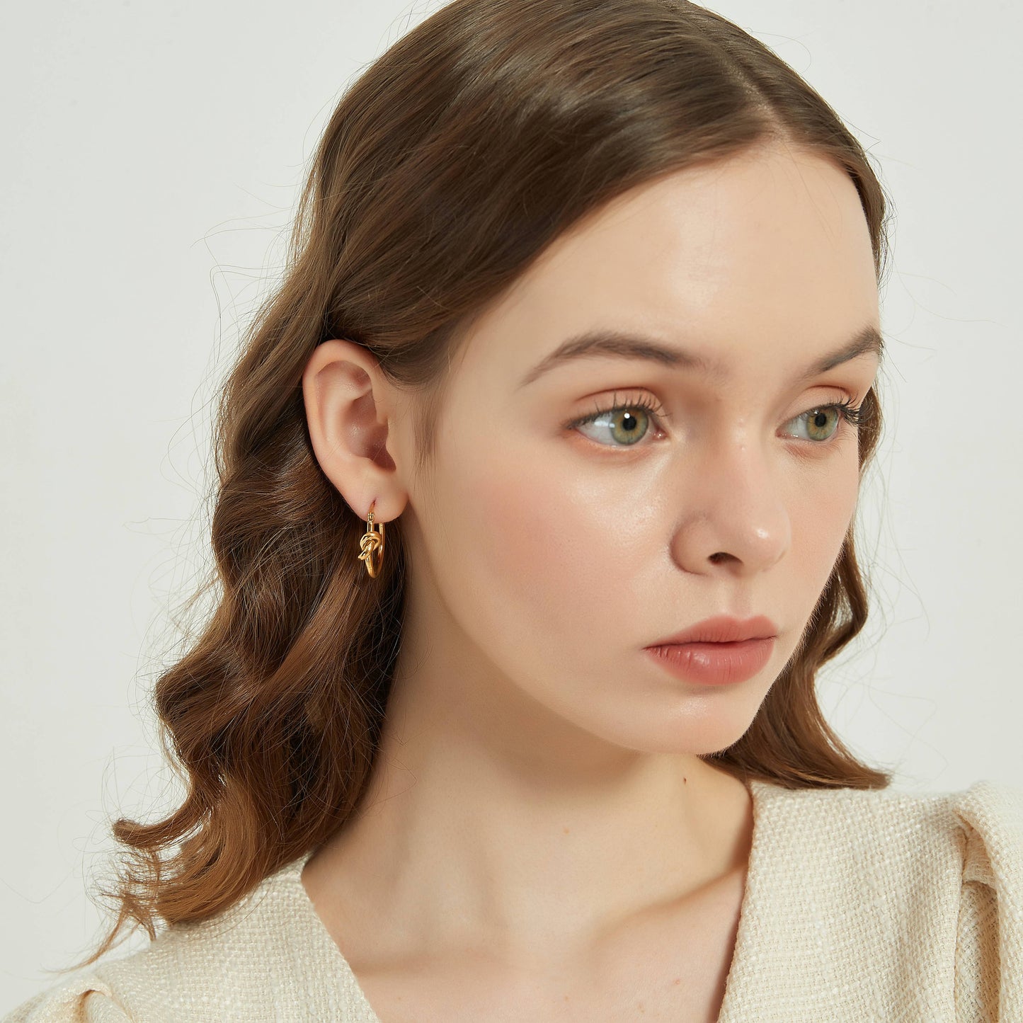 Knot Hoop Earrings - Multiple Colors