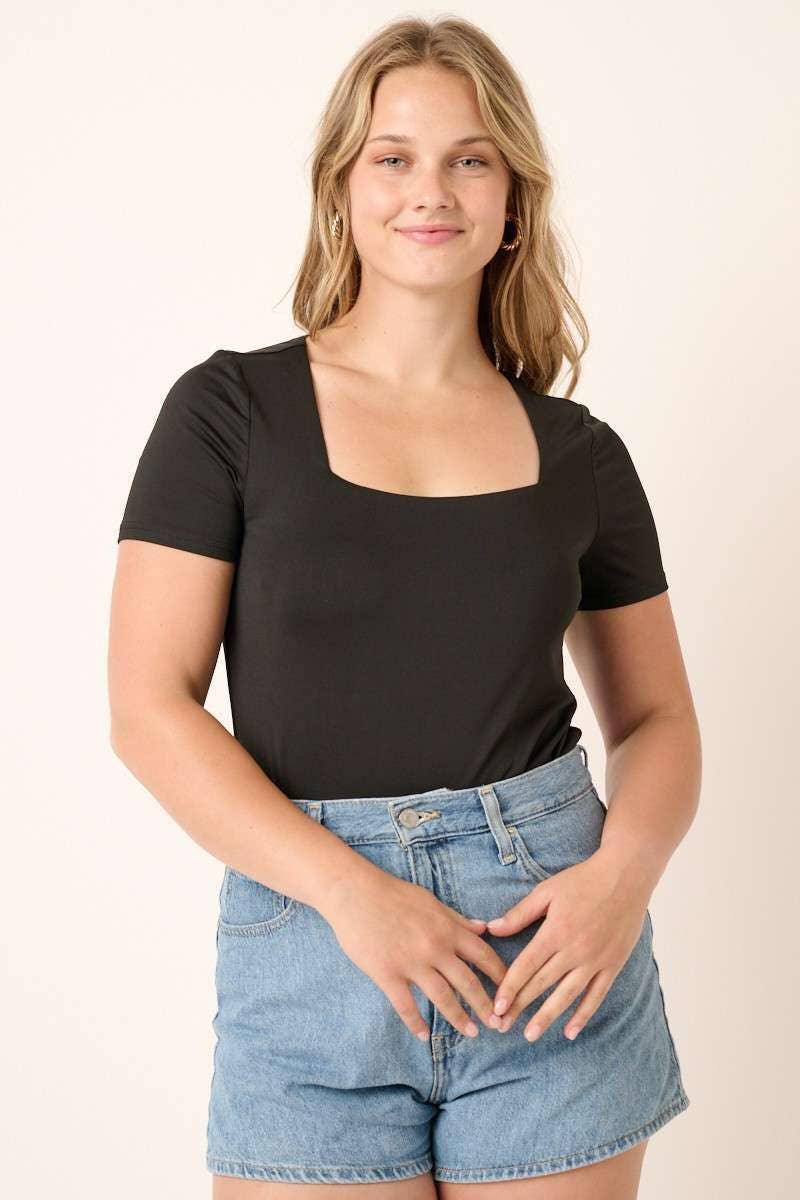 Curvy Square Neck Bodysuit