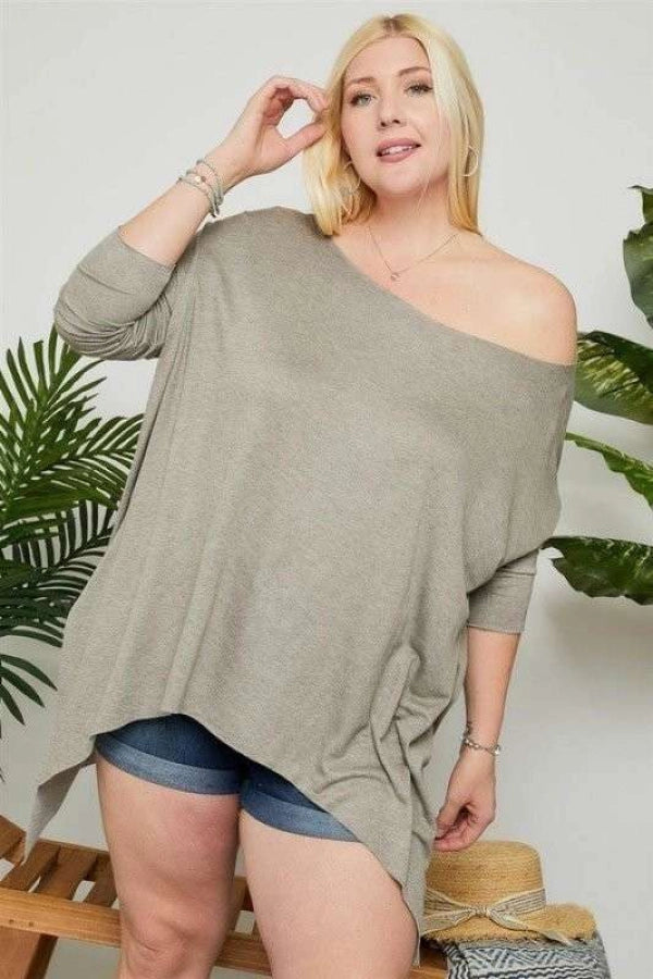 Bailey Boat Neck Top - Plus Size