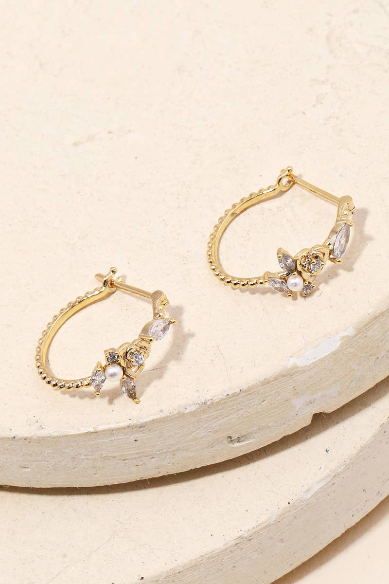 Rhinestone Mini Huggie Earrings