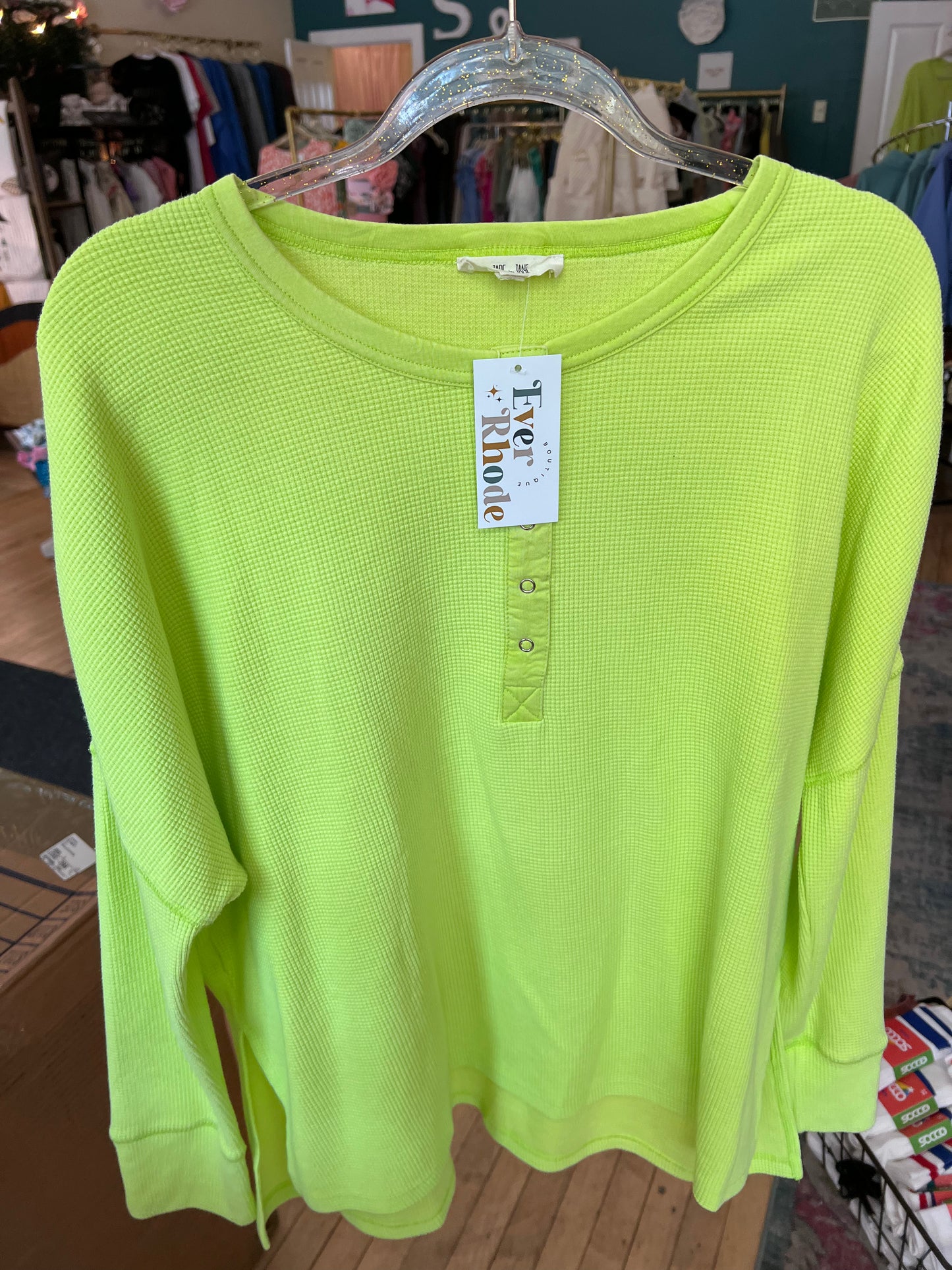 Lime Green Henley