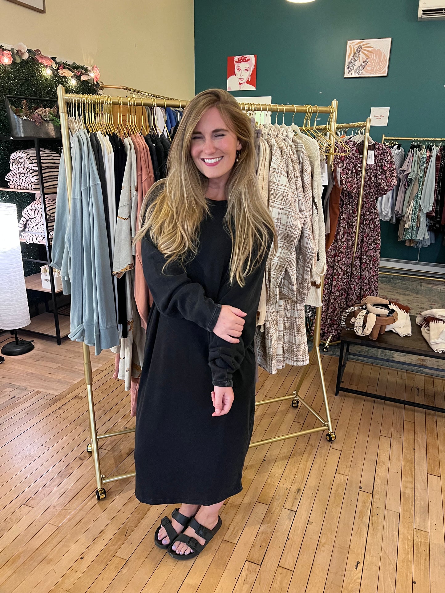 Long Sleeve Casual Dress - Multiple Colors