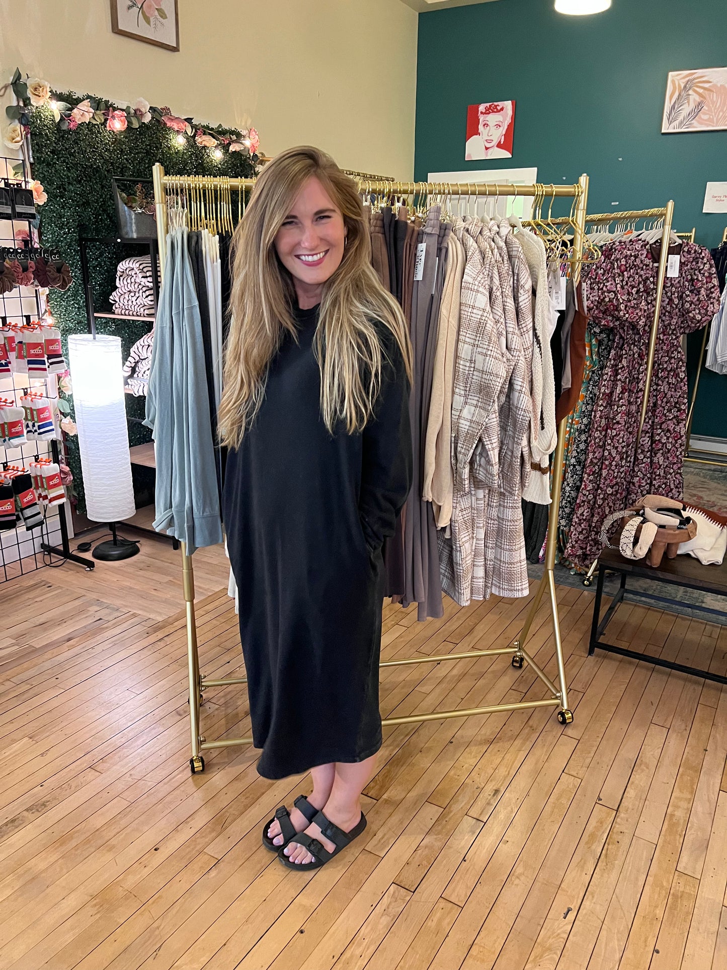 Long Sleeve Casual Dress - Multiple Colors