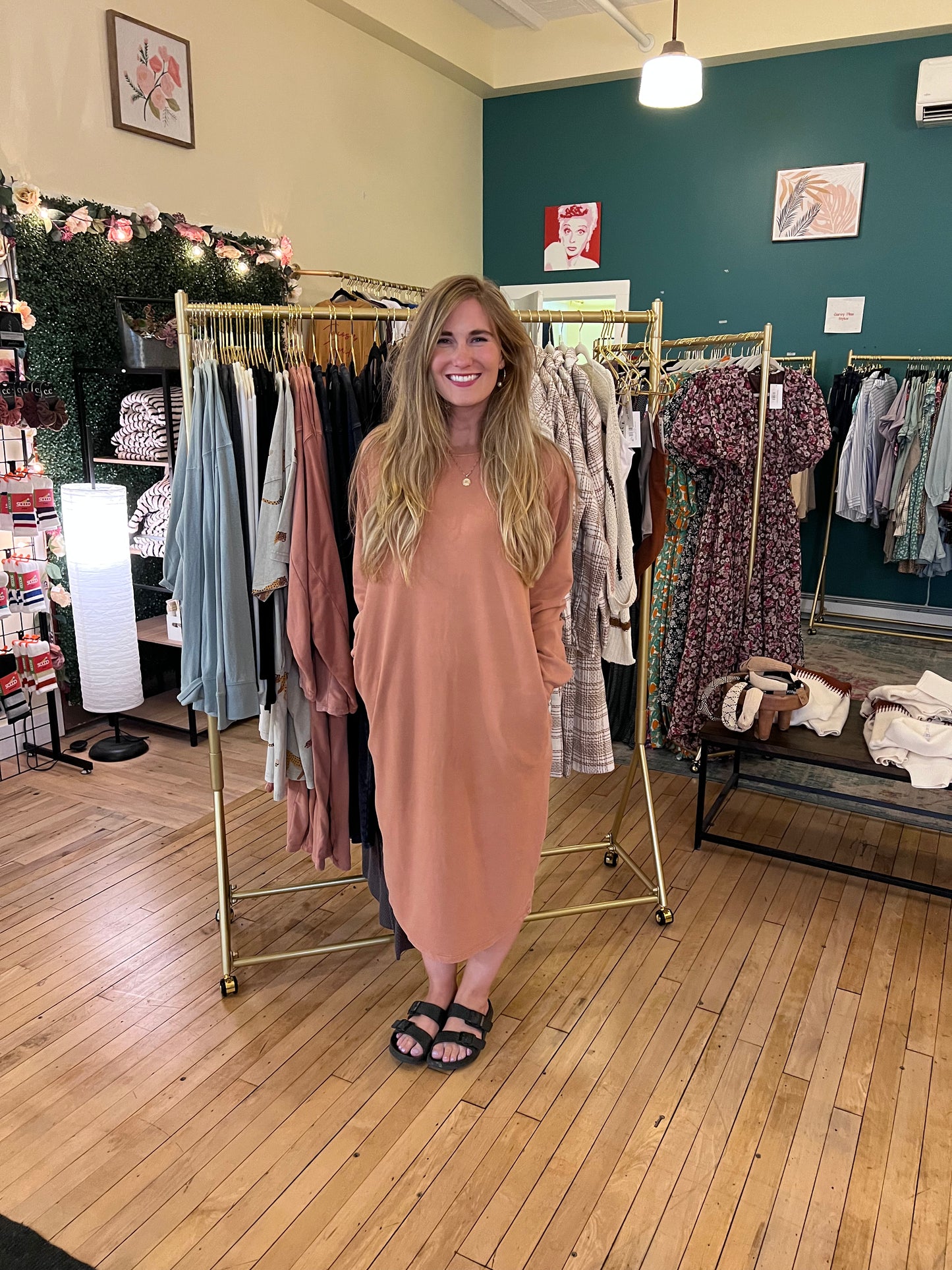 Long Sleeve Casual Dress - Multiple Colors