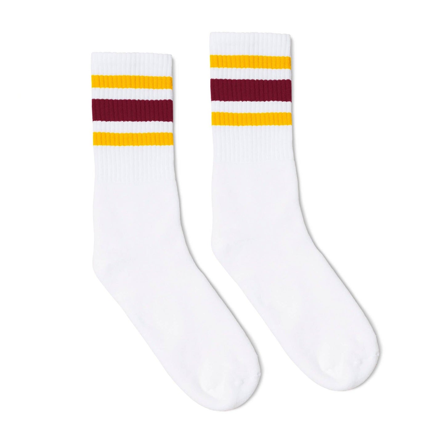 SOCCO Crew White (w/Gold&Maroon Stripe)