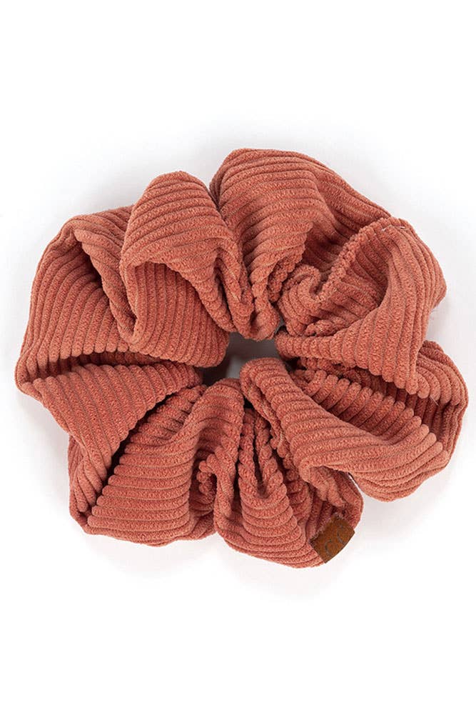 Corduroy Solid Color Soft Scrunchies- Multiple Colors