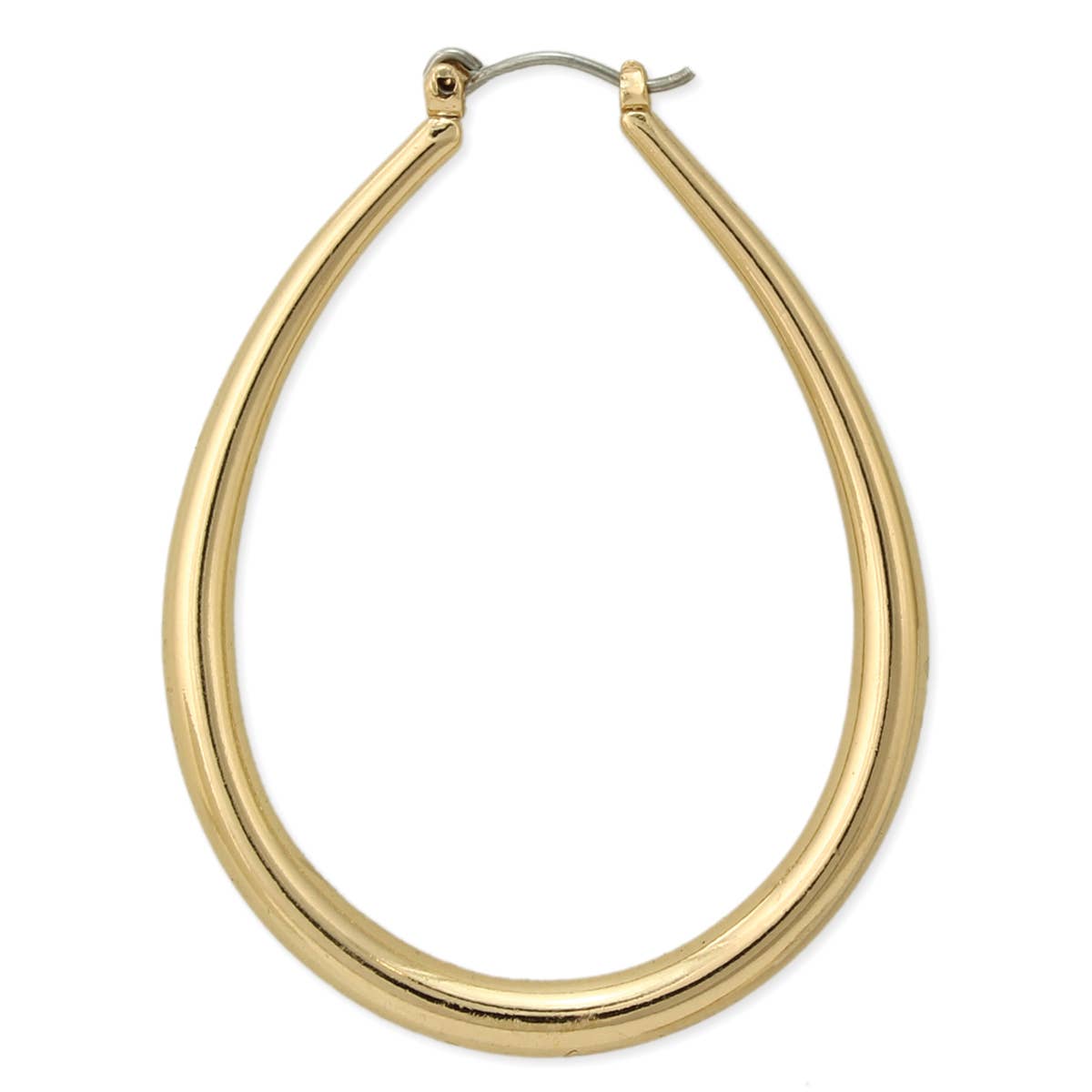 Gold Essentials Teardrop Hoop Earrings
