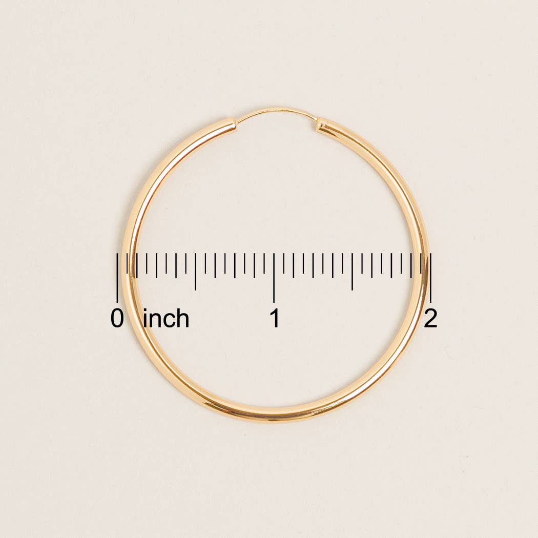 14K Gold Dipped Endless Hoop Earrings