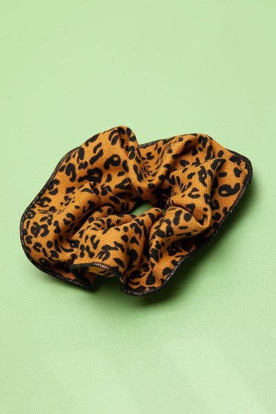 Corduroy Leopard Scrunchie - Multiple Colors