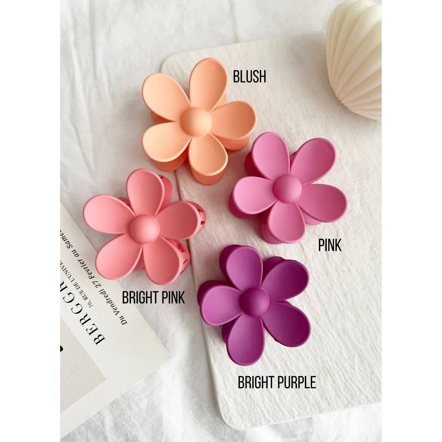 Flower Hair Clips - Multiple Colors