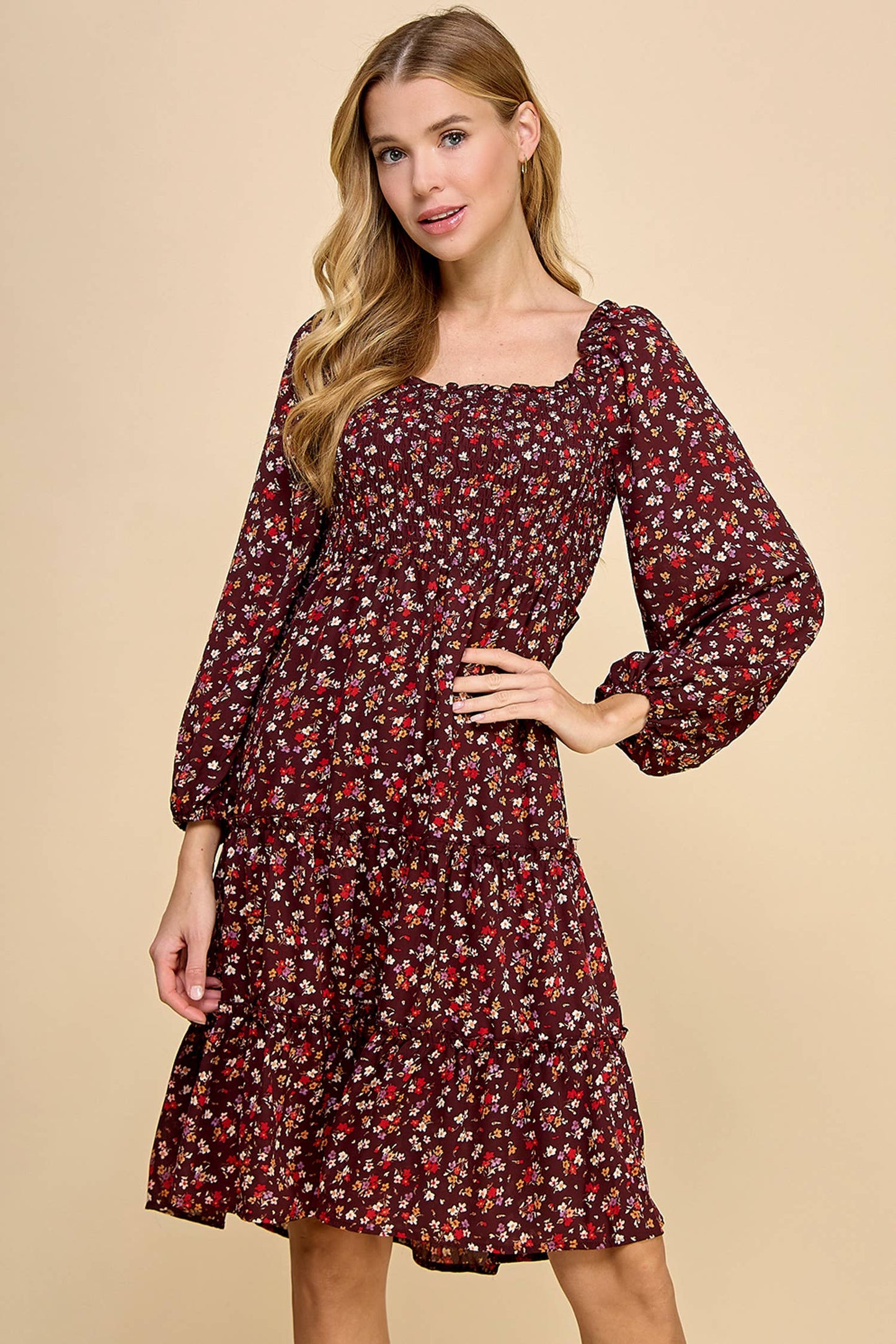 Maxwell Floral Dress S-XL - Multiple Colors