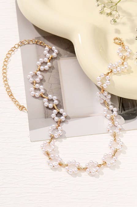 Daisy Pearl Choker Necklace