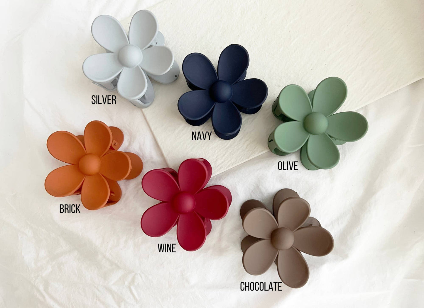 Flower Hair Clips - Multiple Colors