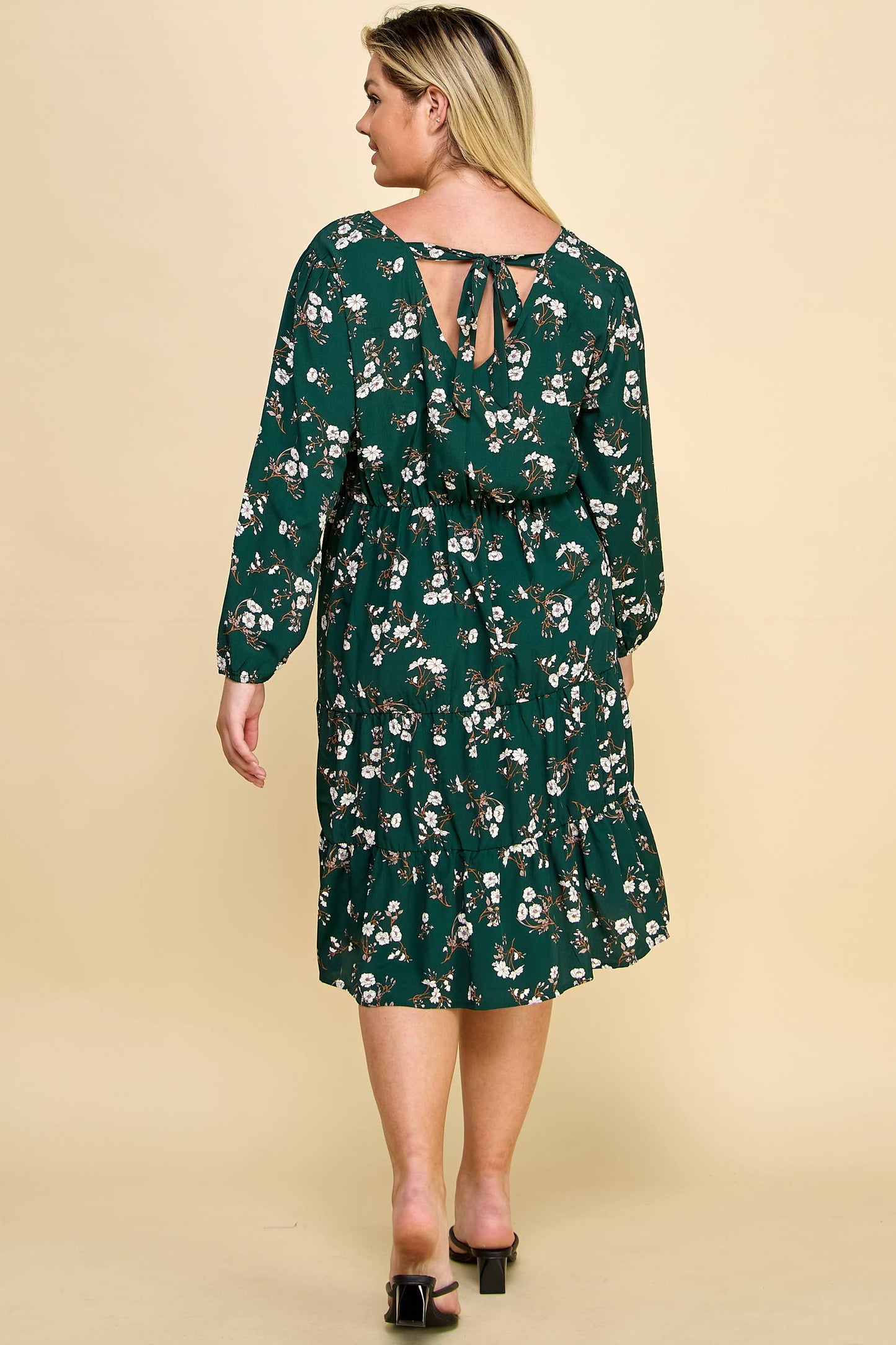 Curvy Nadia Ruffle Floral Dress