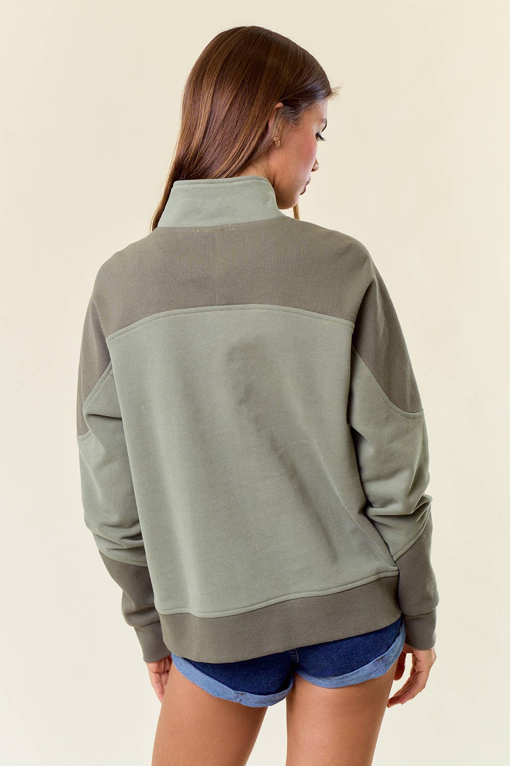 Farrah Mixed Texture Sweatshirt